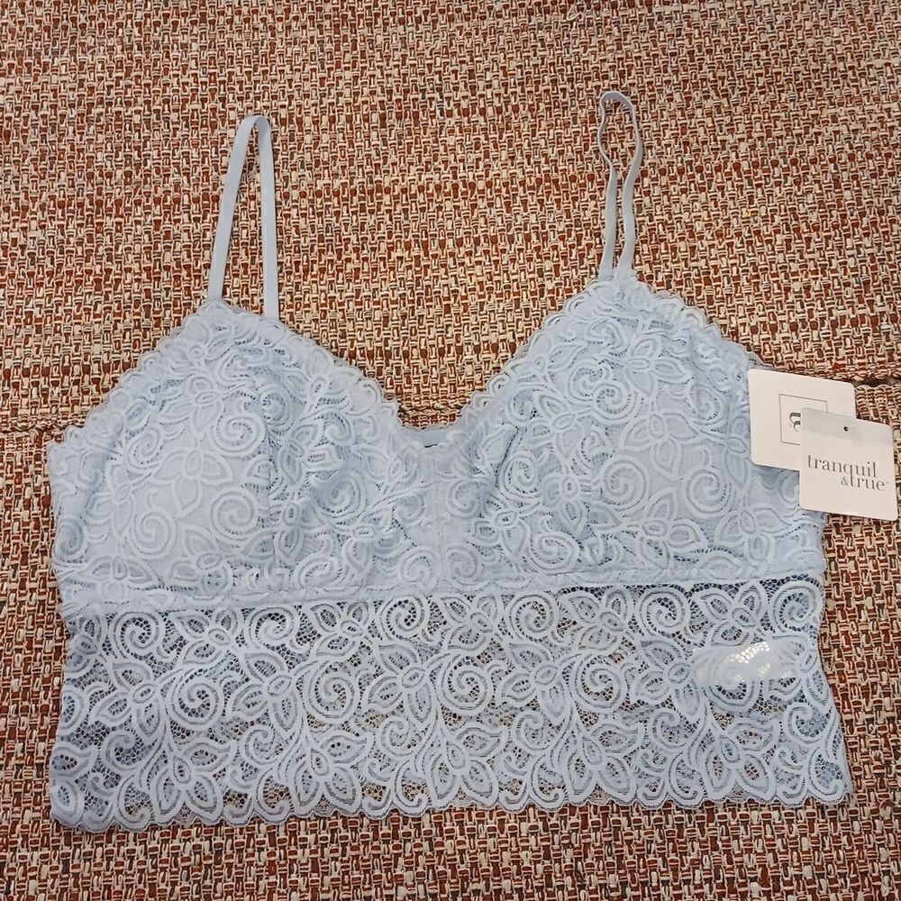 New XL Brami Tranquility & True Light Blue‎ Lace New With Tags